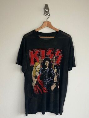 VINTAGE KISS Shirt/ Gene Simmons Single Stitch shirt Size Large